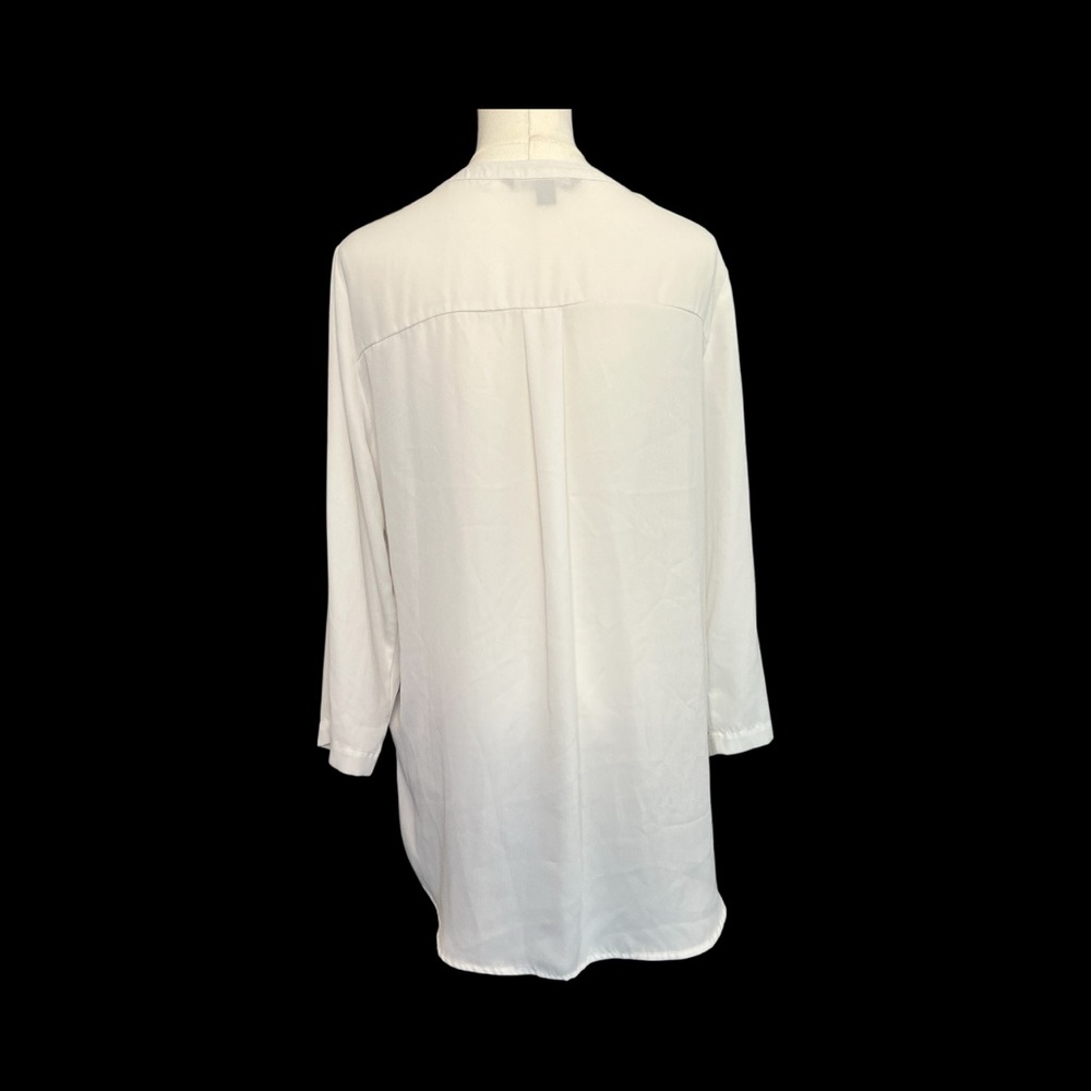 🆕 🤍✨ NWOT ZAC & RACHEL Cream Lace Detail Boho Blouse | Sz M - Picture 6 of 9